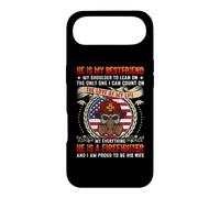 He is Firefighter Proud Firefighter's Wife American Flag Coque pour iPhone Air