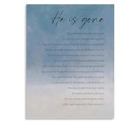 He Is Gone Funeral Poem Poster Forever In Our Hearts Canvas Art for Living Room Bedroom Angel Memory Decor（7）