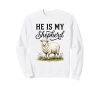 He is My Shepherd Christian Faith Sheep Lamb Psaume Sweatshirt