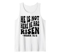 He is Not Here he Has Risen. Christian Men, Women & Kids Débardeur