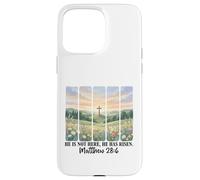 He is Not Here He Has Risen Matthew 28 6 Verse de la Bible Jésus Coque pour iPhone 15 Pro Max