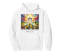 He is Risen Cross Faith Resurrection Jésus Pâques Christian Sweat à Capuche