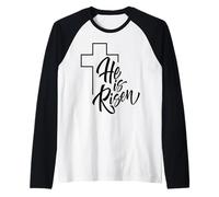 He is Risen | Easter Jesus Manche Raglan