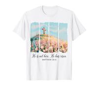 He is Risen Happy Easter Jésus Chrétien Femmes Filles Enfants T-Shirt