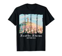 He is Risen Happy Easter Jésus Chrétien Femmes Filles Enfants T-Shirt