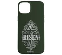 He is Risen Matthew 28:6 Croix chrétienne de Pâques Coque pour iPhone 15 Plus