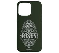 He is Risen Matthew 28:6 Croix chrétienne de Pâques Coque pour iPhone 15 Pro Max