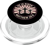 He is Risen Matthew 28:6 Verset de la Bible de Pâques PopSockets PopGrip pour MagSafe
