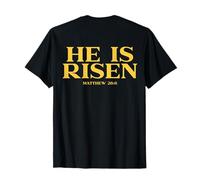 He is Risen Shirt, Jesus Christian Faith Easter (Back Print) T-Shirt