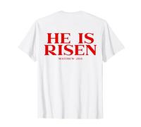 He is Risen Shirt, Jesus Christian Faith Easter (Back Print) T-Shirt