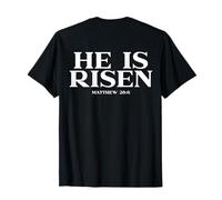 He is Risen Shirt, Jesus Christian Faith Easter (Back Print) T-Shirt