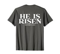 He is Risen Shirt, Jesus Christian Faith Easter (Back Print) T-Shirt