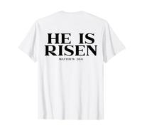 He is Risen Shirt, Jesus Christian Faith Easter (Back Print) T-Shirt