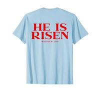 He is Risen Shirt, Jesus Christian Faith Easter (Back Print) T-Shirt