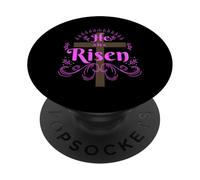 He is Risen Verse Bible Luke Scripture God Ressurection Pray PopSockets PopGrip Adhésif