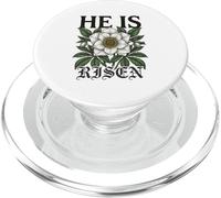 He is Risen Vintage Floral Pâques Christian Jésus PopSockets PopGrip pour MagSafe