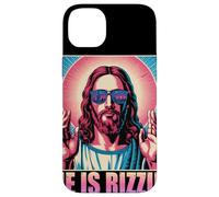 He is Rizzin Humour Jésus Icône Moderne Humour Religieux Pop Coque pour iPhone 14 Plus