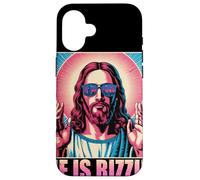He is Rizzin Humour Jésus Icône Moderne Humour Religieux Pop Coque pour iPhone 16