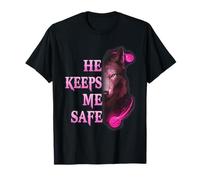 He Keep me safe - She keeps me wild Couple Wolves T-Shirt