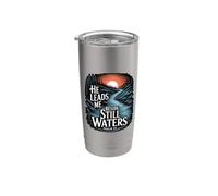 He Leads Me Beside Still Waters Gobelet isotherme en acier inoxydable double paroi