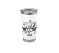 He Leads Me Beside Still Waters Gobelet isotherme en acier inoxydable double paroi