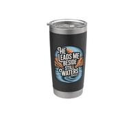 He Leads Me Beside Still Waters Gobelet isotherme en acier inoxydable double paroi