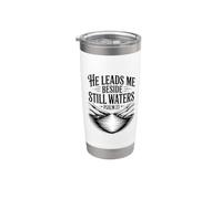 He Leads Me Beside Still Waters Gobelet isotherme en acier inoxydable double paroi