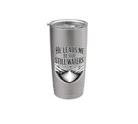He Leads Me Beside Still Waters Gobelet isotherme en acier inoxydable double paroi
