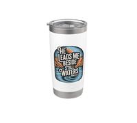 He Leads Me Beside Still Waters Gobelet isotherme en acier inoxydable double paroi
