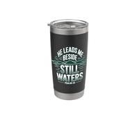 He Leads Me Beside Still Waters Gobelet isotherme en acier inoxydable double paroi