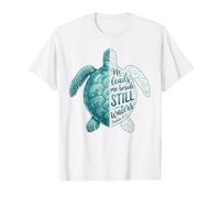 He Leads Me Psaume 23:2 Écriture de Tortue océanique T-Shirt Graphique avec Valeur
