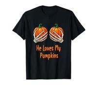 He Loves My Pumpkins Couples Matching Halloween T-Shirt