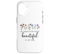 He Makes Everything Beautiful in His Time Here I Am Send Me Coque pour iPhone 16