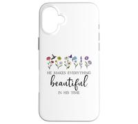 He Makes Everything Beautiful in His Time Here I Am Send Me Coque pour iPhone 16 Plus