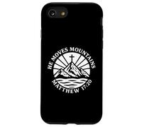 He Moves Mountains Matthieu 17:20 Verset biblique chrétien Coque pour iPhone SE (2020) / 7/8