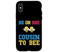 He Or She Cousin To Bee Baby Shower Party Révélation du sexe Coque pour iPhone X/XS