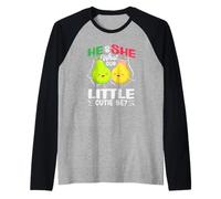 He Or She What Will Our Little Cutie Be Gender Reveal Poires Manche Raglan