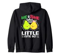 He Or She What Will Our Little Cutie Be Gender Reveal Poires Sweat à Capuche