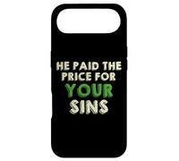 He Paid The Price for Your Sins Christian Faith Cross Coque pour iPhone Air