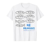He Provides Matthew 14:13-21 Christian Faith T-Shirt
