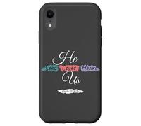He Sees Loves Hears Us Psalm 116:1-2 Color Splashes Coque pour iPhone XR