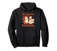 He Sees You When You’re Pooping Shirt Noël Renne Cadeau Sweat à Capuche