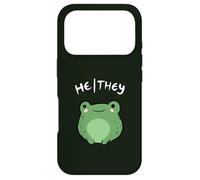He They Pronouns Frog Cute Nonbinary Queer Aesthetic Coque pour iPhone 17 Pro