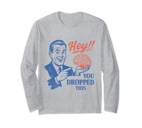 Hé, tu as laissé Tomber ce drôle de Cerveau rétro Vintage Manche Longue