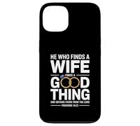 He Who Finds A Wife Christian Bible Verse Religious Sayings Coque pour iPhone 13