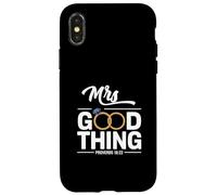 He Who Finds A Wife Christian Bible Verse Religious Sayings Coque pour iPhone X/XS