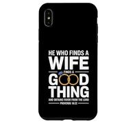 He Who Finds A Wife Christian Bible Verse Religious Sayings Coque pour iPhone XS Max