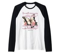 He Will Cover You with His Feathers Psalm 91:4 Papillon Manche Raglan