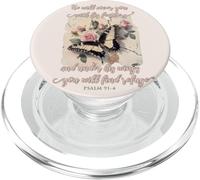 He Will Cover You with His Feathers Psalm 91:4 Papillon PopSockets PopGrip pour MagSafe