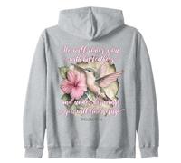 He Will Cover You with His Feathers Verset biblique Colibri Sweat à Capuche